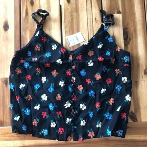 Madewell V-neck floral button camisole